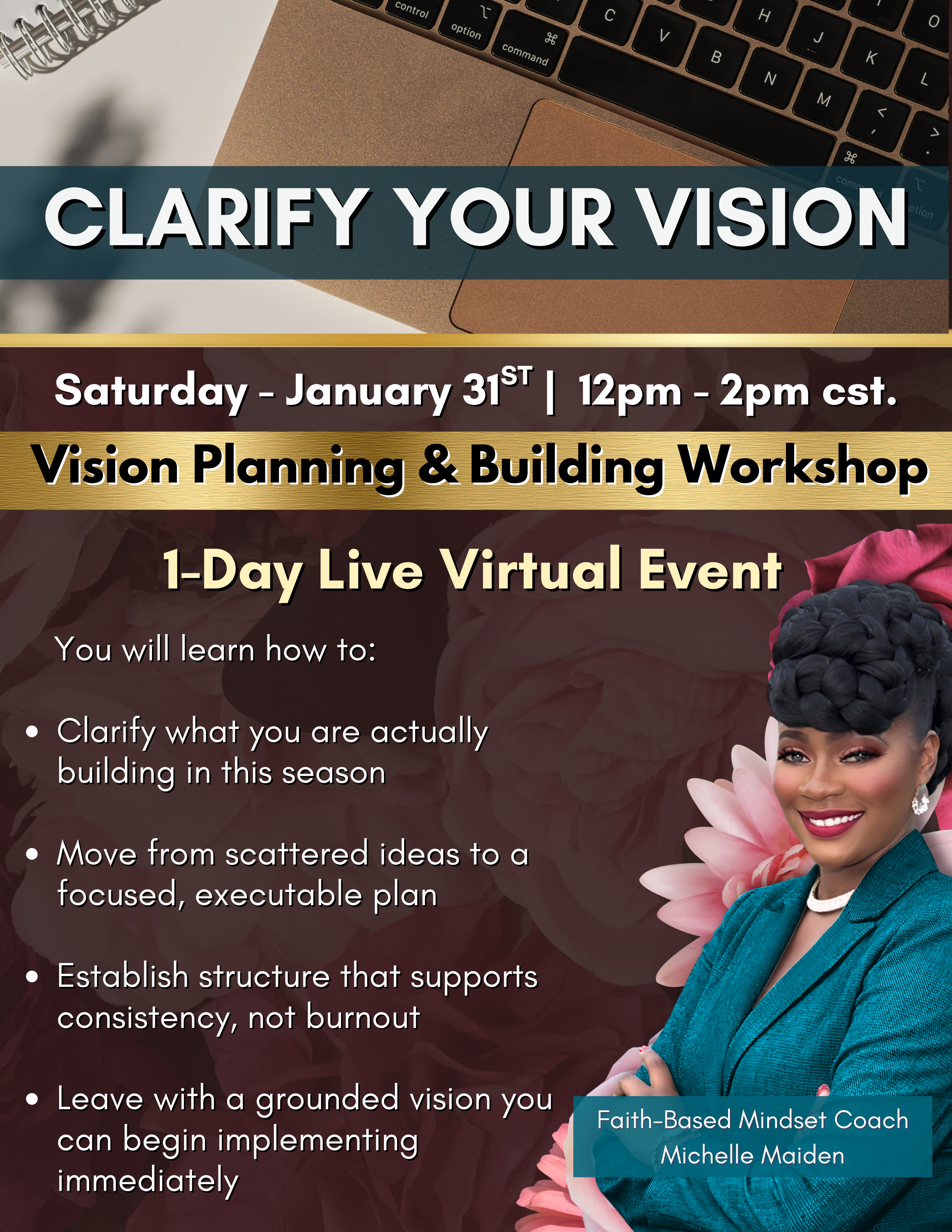 Clarify Your Vision |Sat. Jan. 31st |1-Day Vision Planning & Building Workshop